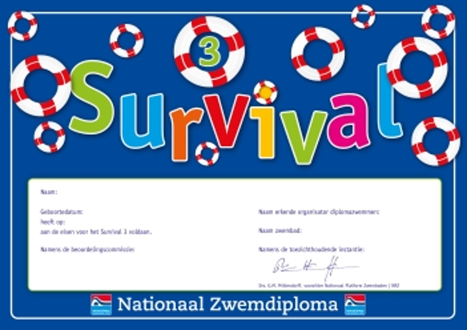 Survival zwemmen 3 behalen bij Zwem- en Polovereniging IJsselmeer