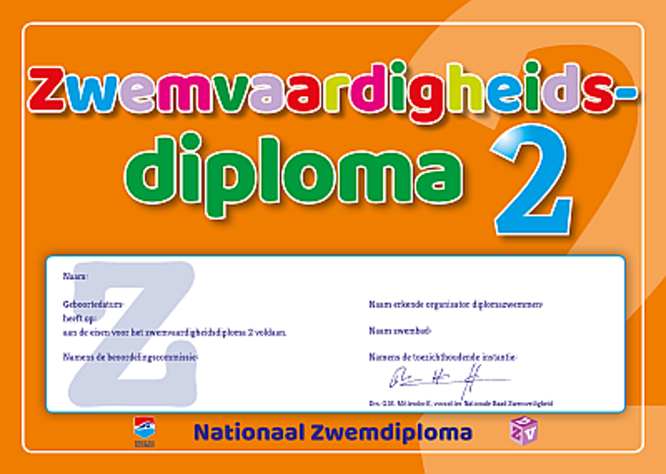 Zwemvaardigheidsdiploma 2 behalen bij Z & PV IJsselmeer
